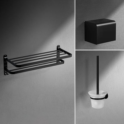 Black modern bathroom accessory set Stainless steel bathroom fixtures