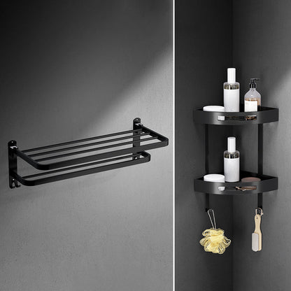 Black modern bathroom accessory set Stainless steel bathroom fixtures