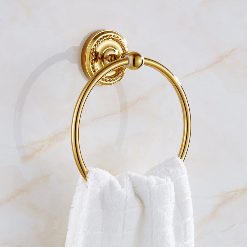 BowLift | Traditional Golden Bathroom Accessories Set Copper Bathroom Set