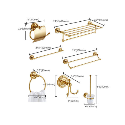 BowLift | Traditional Golden Bathroom Accessories Set Copper Bathroom Set