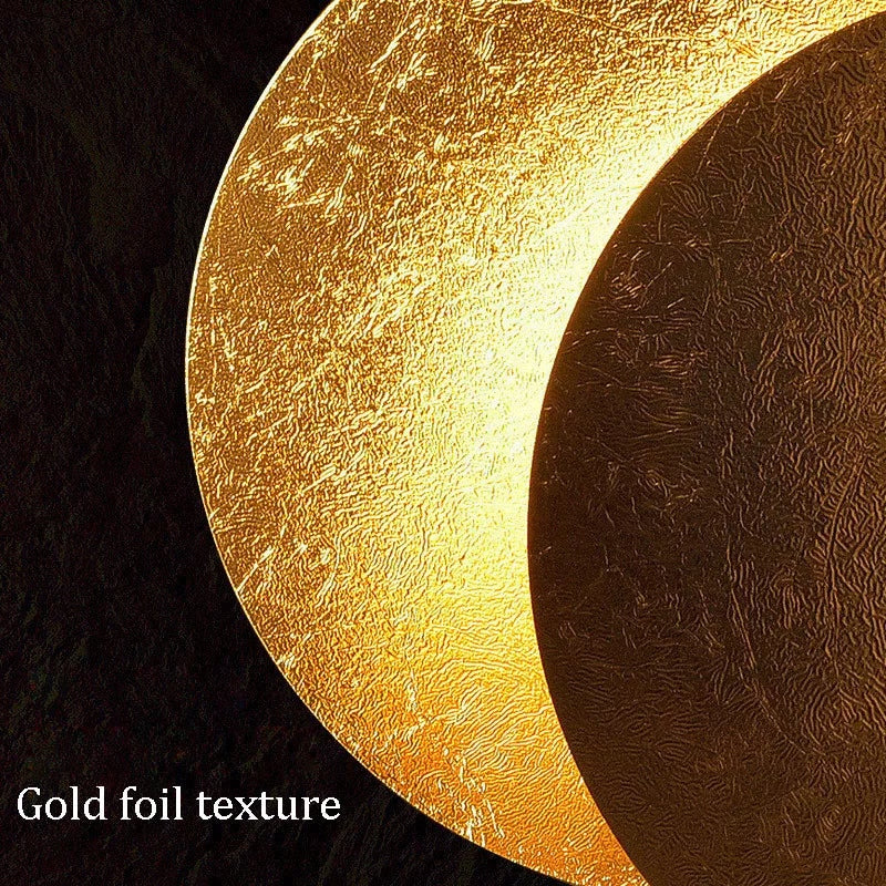 Skanto | GoldVeil - Nordic Modern Creative Bedroom Eclipse LED Art Wall Lamp
