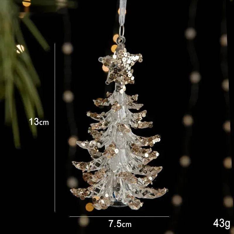 Skanto | Christmas Decorations Sequins Acrylic Transparent Pendant