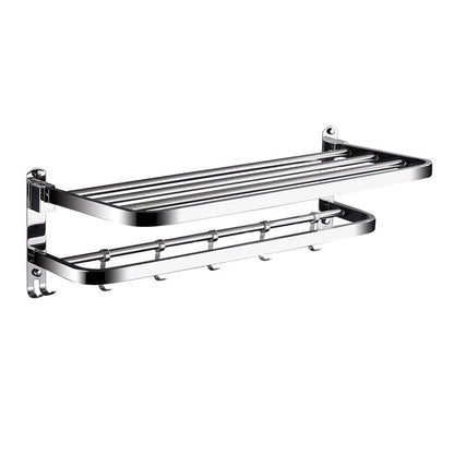BowLift | Classic Polished Chrome Bathroom Accessory Set Towel Rail/Paper Holder/Bathrobe Hook Included