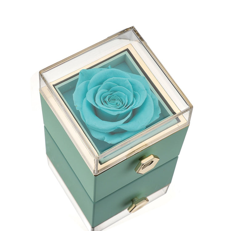 Skanto | [Ideal Gift] Eternal Rose Box - With Engraved Necklace & Artificial Rose