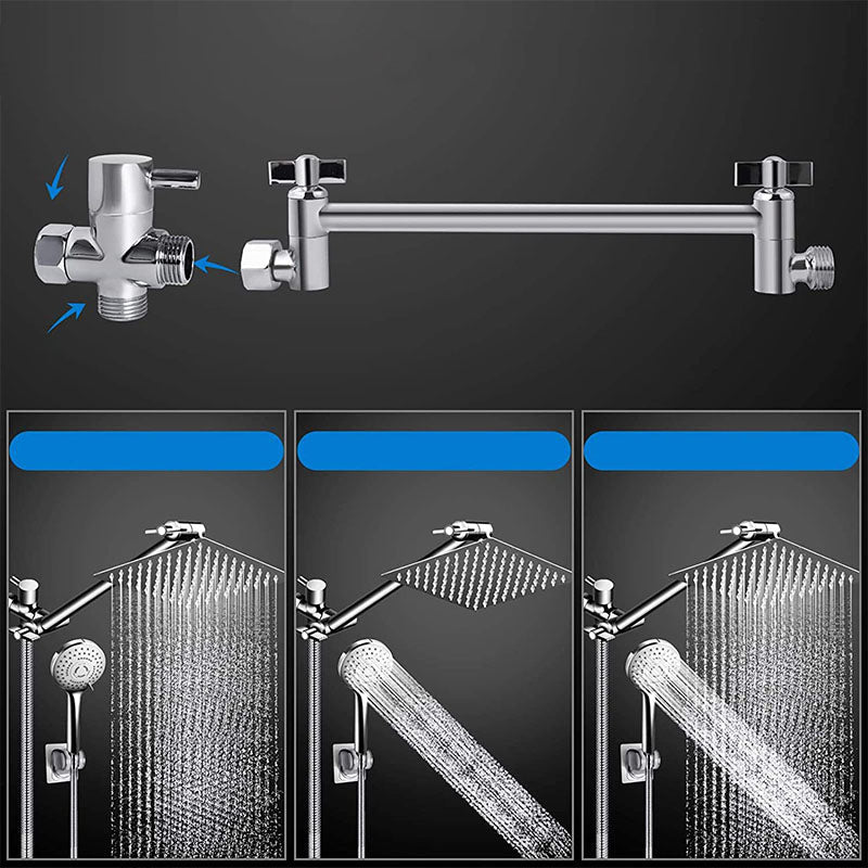 BowLift | Modern shower combination spray 5 setting patterns handheld shower head with large shower head
