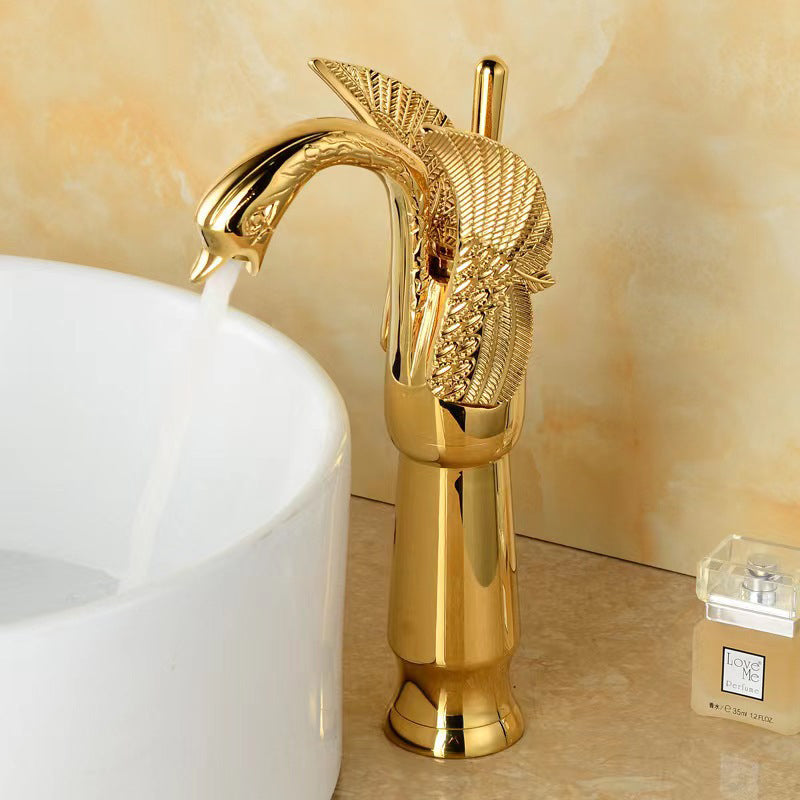 Skanto | Full Brass Bathroom Sink Faucet Hot and Cold Water Single Handle Washbasin Faucet
