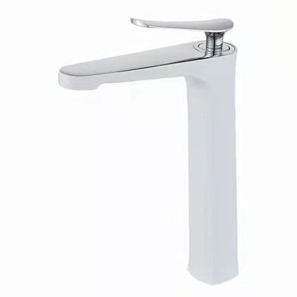 BowLift | 1 Handle Solid Copper Bathroom Sink Faucet Nordic Modern Vanity Faucet with Drain
