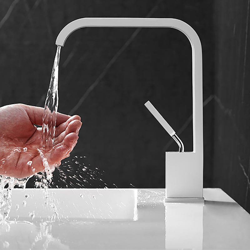 Modern Metal Waterfall Spout Widespread Basin Faucet