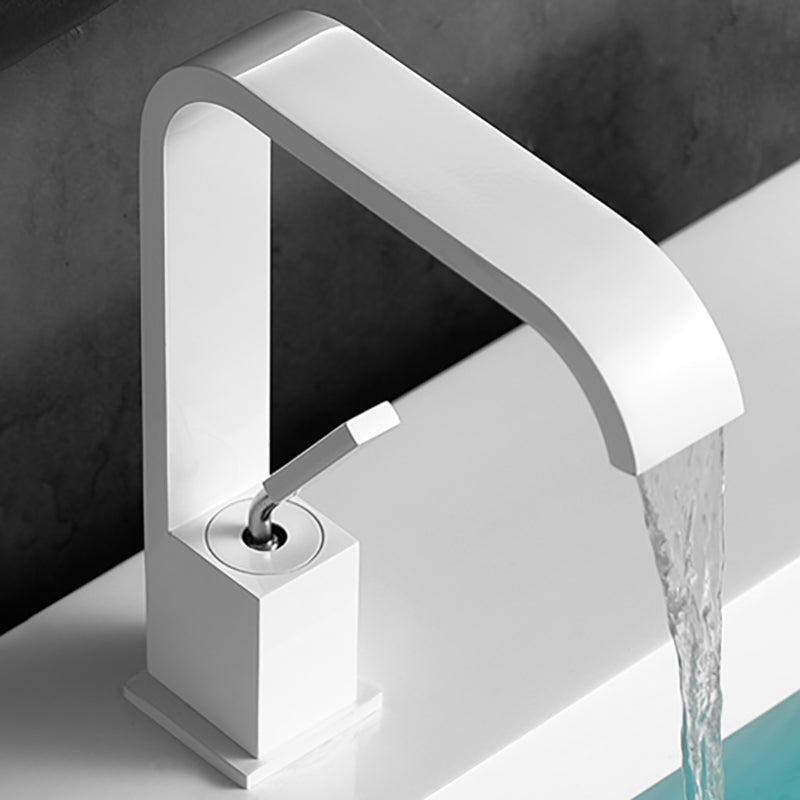 Modern Metal Waterfall Spout Widespread Basin Faucet
