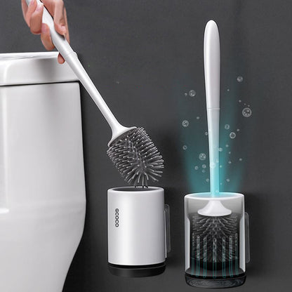 BowLift | Silicone Toilet Brush with Holder | Modern, Efficient Loo Brush for Home Cleaning
