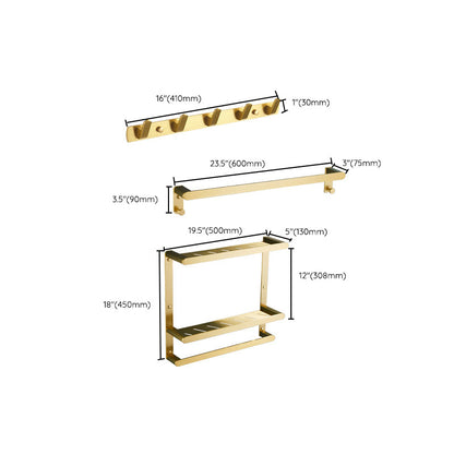 BowLift | Traditional Bathroom Accessory Hardware Set Gold Bathroom Accessory Set