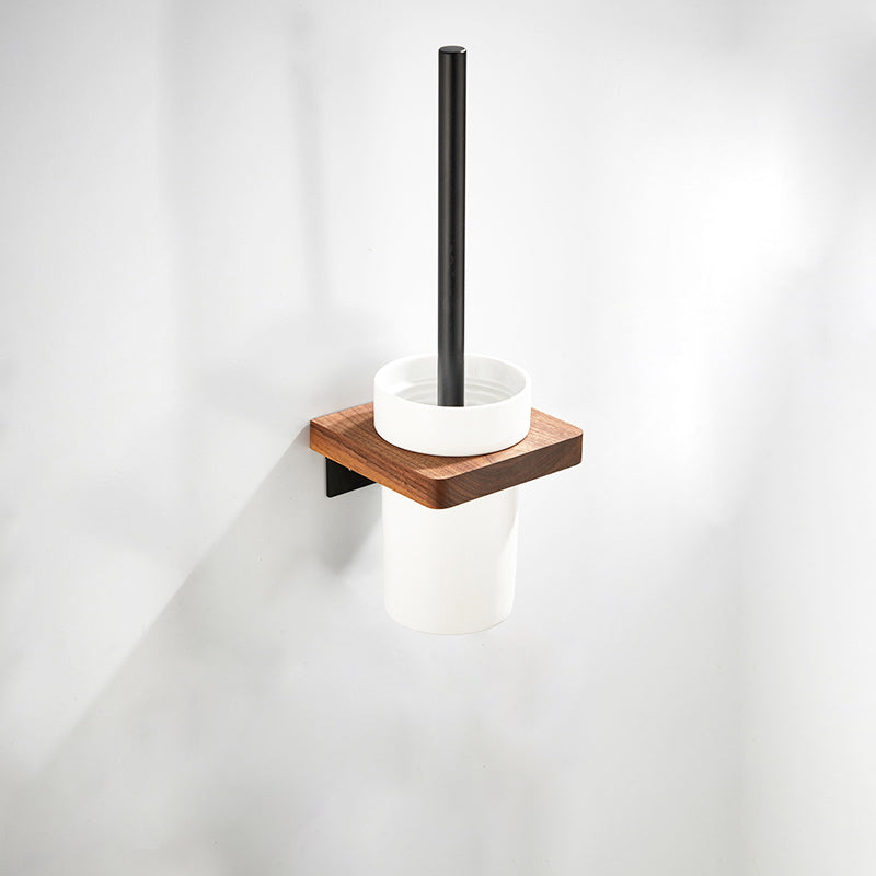 BowLift | 7-piece toilet accessory set made of solid wood and metal
