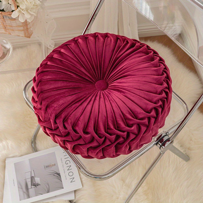 Round Velvet Cushion – Soft Decorative Cushion for Living Room, Bedroom and Office, Perfect as a Floor Cushion or Sofa Decoration | Brehn