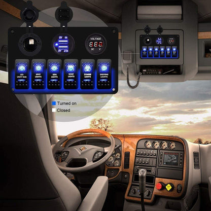 Skanto | 6-Way Rocker Switch Panel