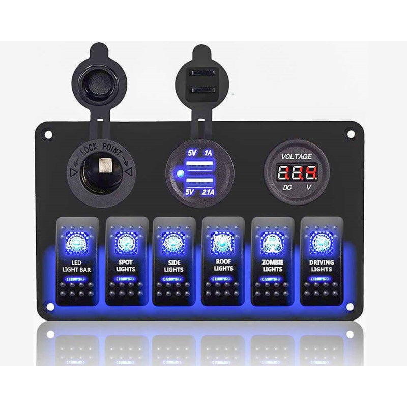 Skanto | 6-Way Rocker Switch Panel