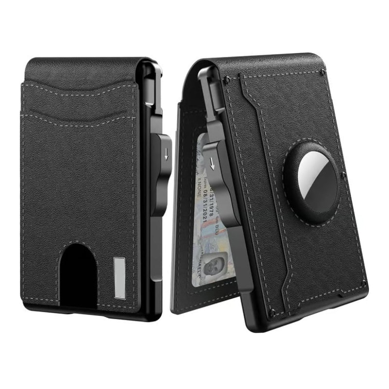 BowLift | Men's Business Style PU Leather Card Slots for AirTag
