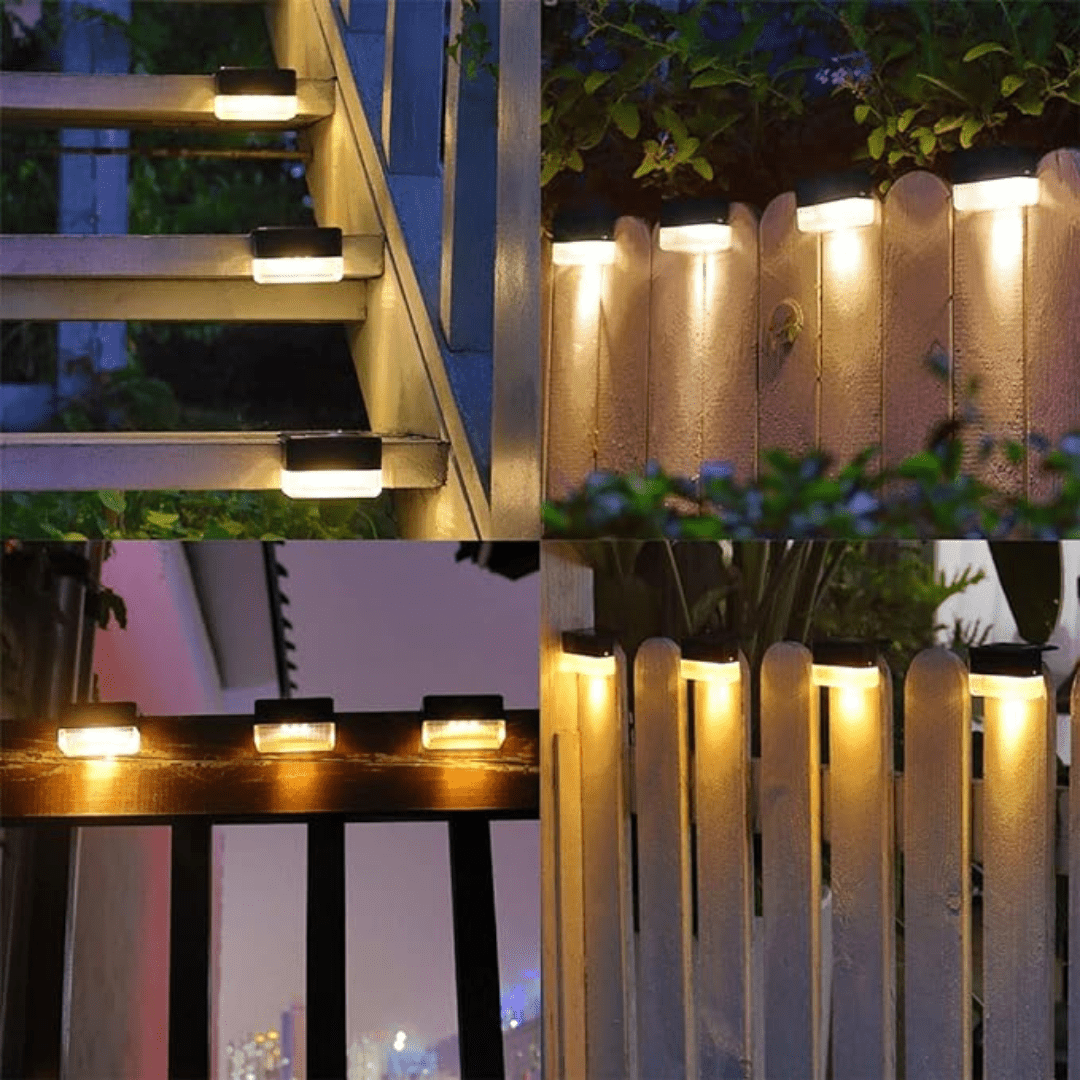 BowLift | Self-Adhesive Solar Outdoor Lights – Waterproof Wall-Mounted LED Step Lamps for Gardens, Patios & Pathways