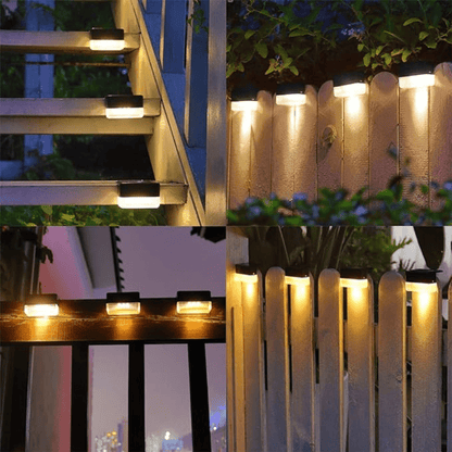 BowLift | Self-Adhesive Solar Outdoor Lights – Waterproof Wall-Mounted LED Step Lamps for Gardens, Patios & Pathways