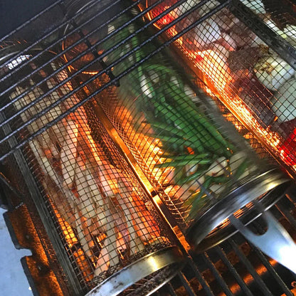 BowLift | Rolling Stainless Steel Grill Basket BBQ