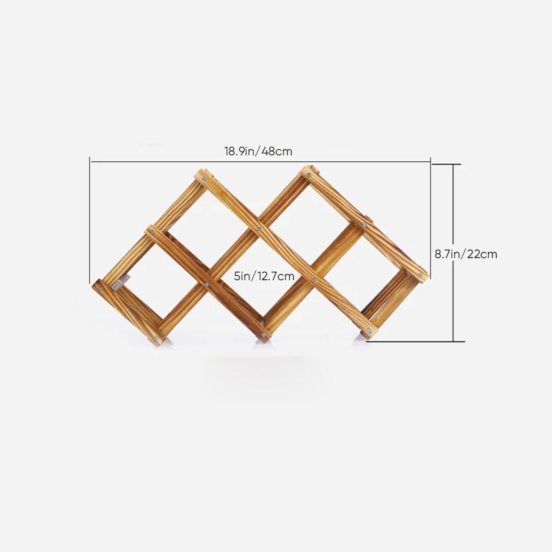 Skanto | Foldable Freestanding Wooden Wine Rack