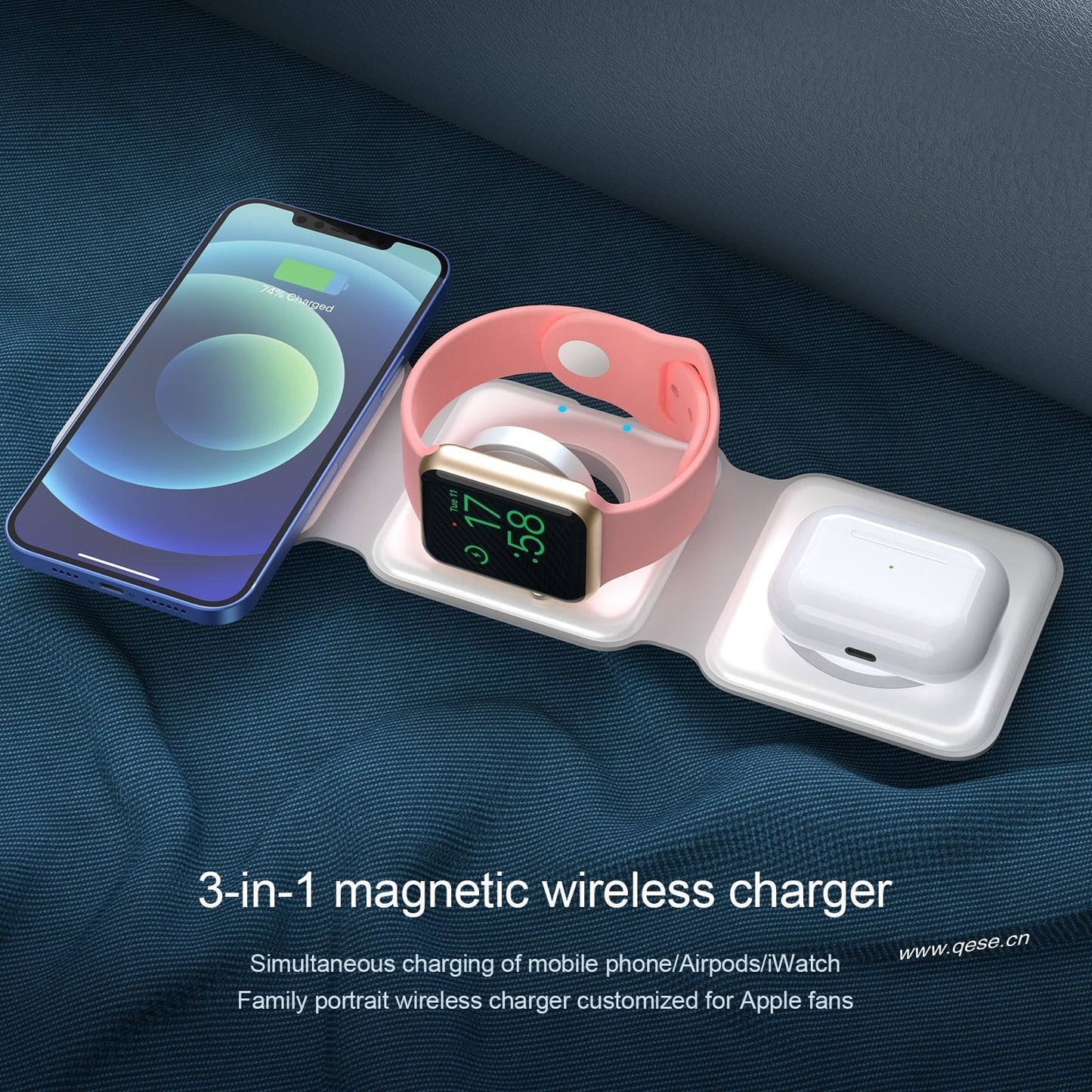 3 in 1 Wireless Magnetic Charger | Karnz