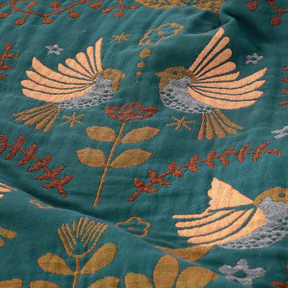 Skanto | Reversible Scandinavian Bird Throw Blanket