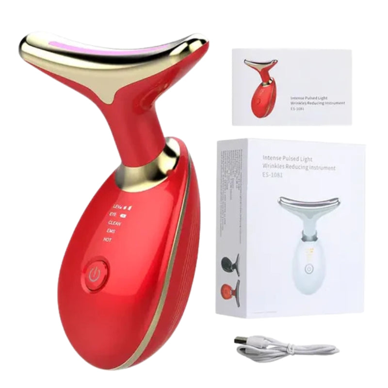 Anti-Wrinkle Face Lifting Massager with LED Light Therapy for Face and Neck Skanto
