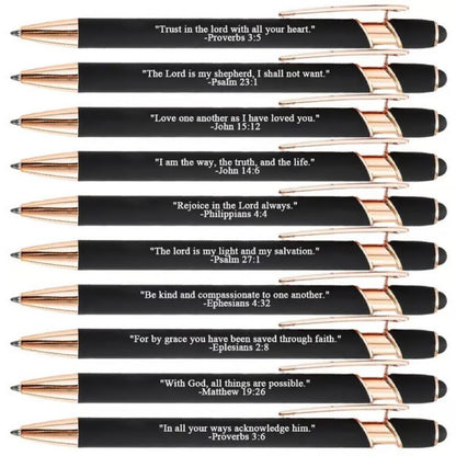 BowLift | ️Premium Comfort Bible Verse Pens – 10 pcs
