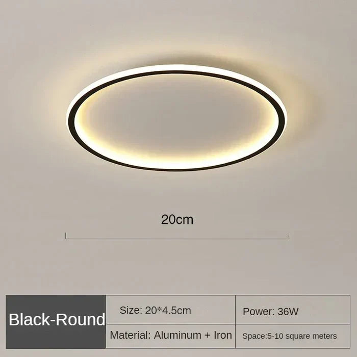 Scandinavian Round Ceiling Lamp - AuroraSphere | Karnz