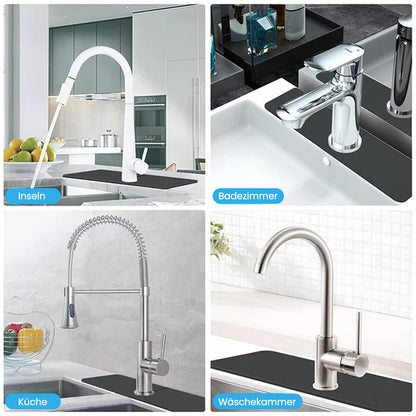 Mat for faucets made of diatomaceous earth