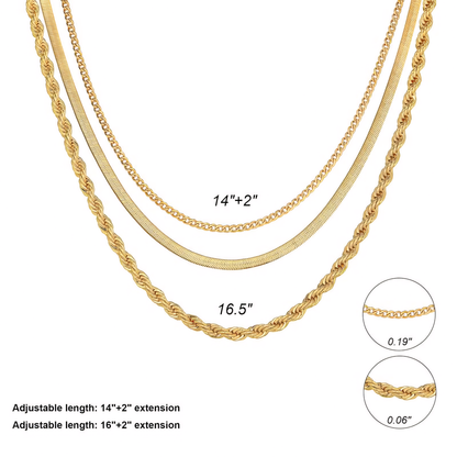 BowLift | 3pc Classic Necklace Choker Stack