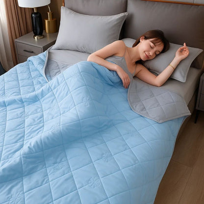 SilkCool | Cooling Blanket – Instant Cooling Comfort – Hypoallergenic Silk Fiber – Overheating Prevention – Relief for Night Sweats and Sensitive Skin Karnz