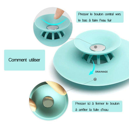 Bathtub and shower drain, With hair catcher function | Karnz