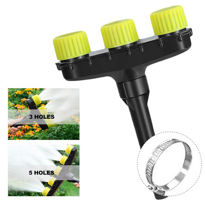 BowLift | Multifunctional garden spray nozzle with 3 and 5 hole settings - for watering and garden care