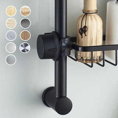 Shower holder for Shampoo & Soap – Stainless Steel – Silver or Black – No Drilling | Bowlift