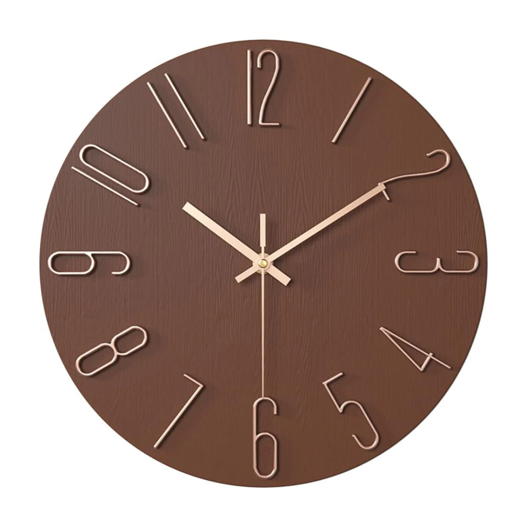 Skanto | Modern Black Wall Clock | 30 cm Silent Minimalist Design