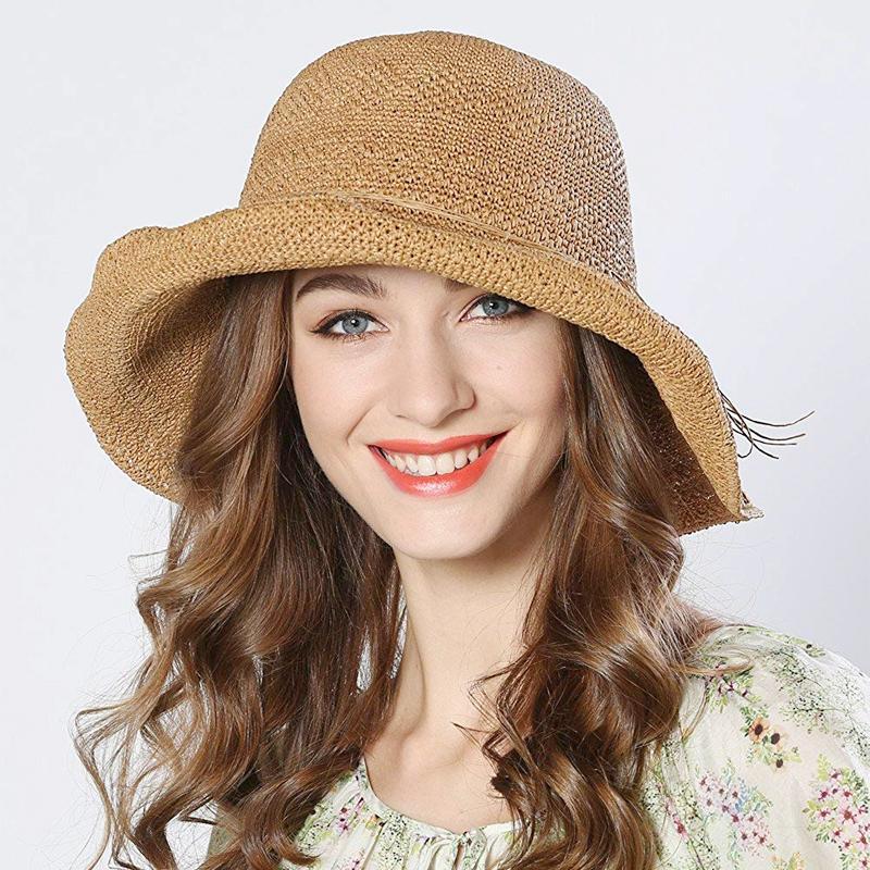 Skanto | Foldable Straw Hat, Sun Hat, Beach Hat, Fishing Hat