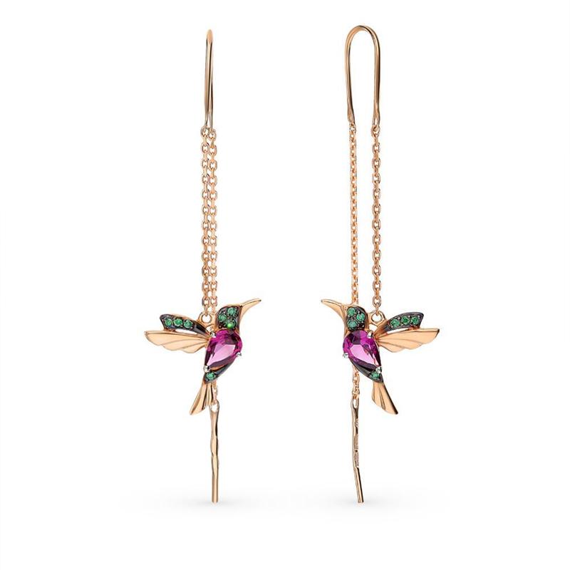 Sandsberg elegant Hummingbird Rhinestone Stud Earrings
