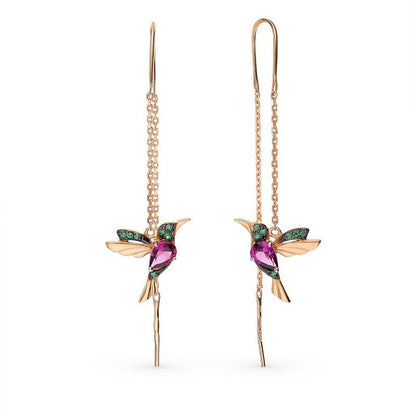 Sandsberg elegant Hummingbird Rhinestone Stud Earrings