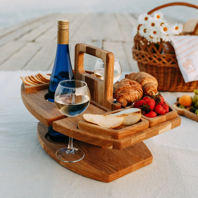 Skanto | Compact Picnic Table with Wine Holder