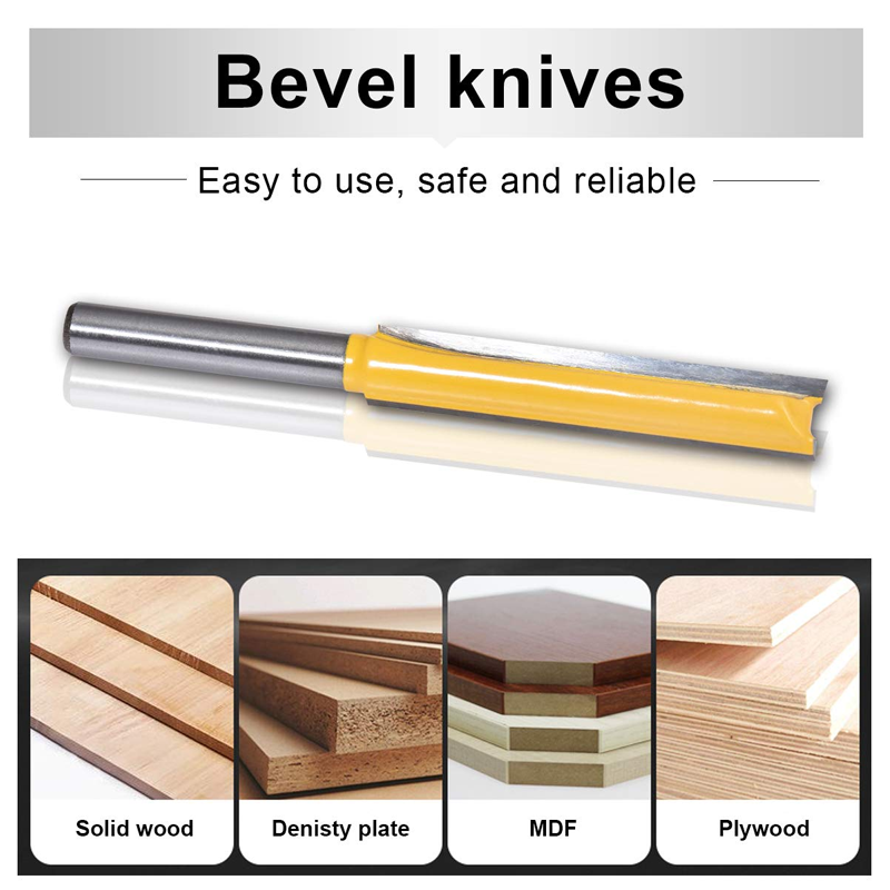 Brehn | 8MM Shank Double Flute Straight Router Bit