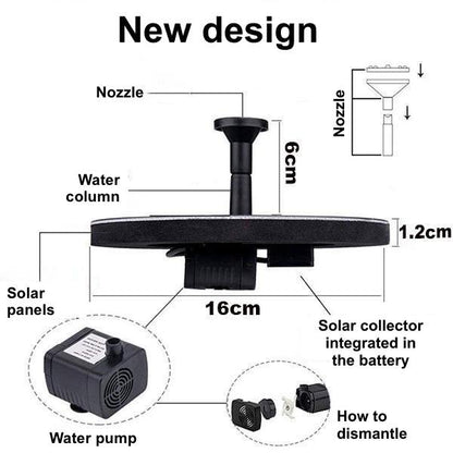 Kalsten | Solar Bionic Fountain for Gardens Birth Bath for Floor / Ground