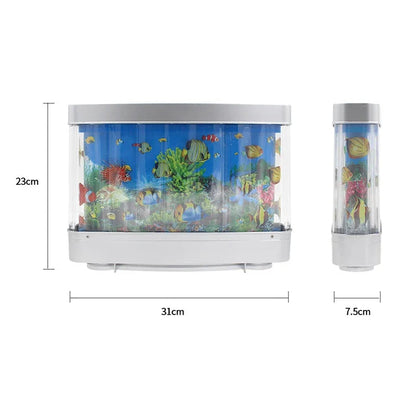 Skanto Skanto | Virtual Ocean Desk Fish Tank with LED Night Light