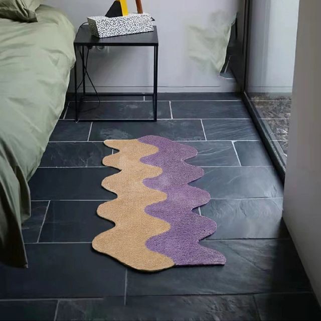 Kalsten | Abstract Color Block Rug made of Cotton-Polyester