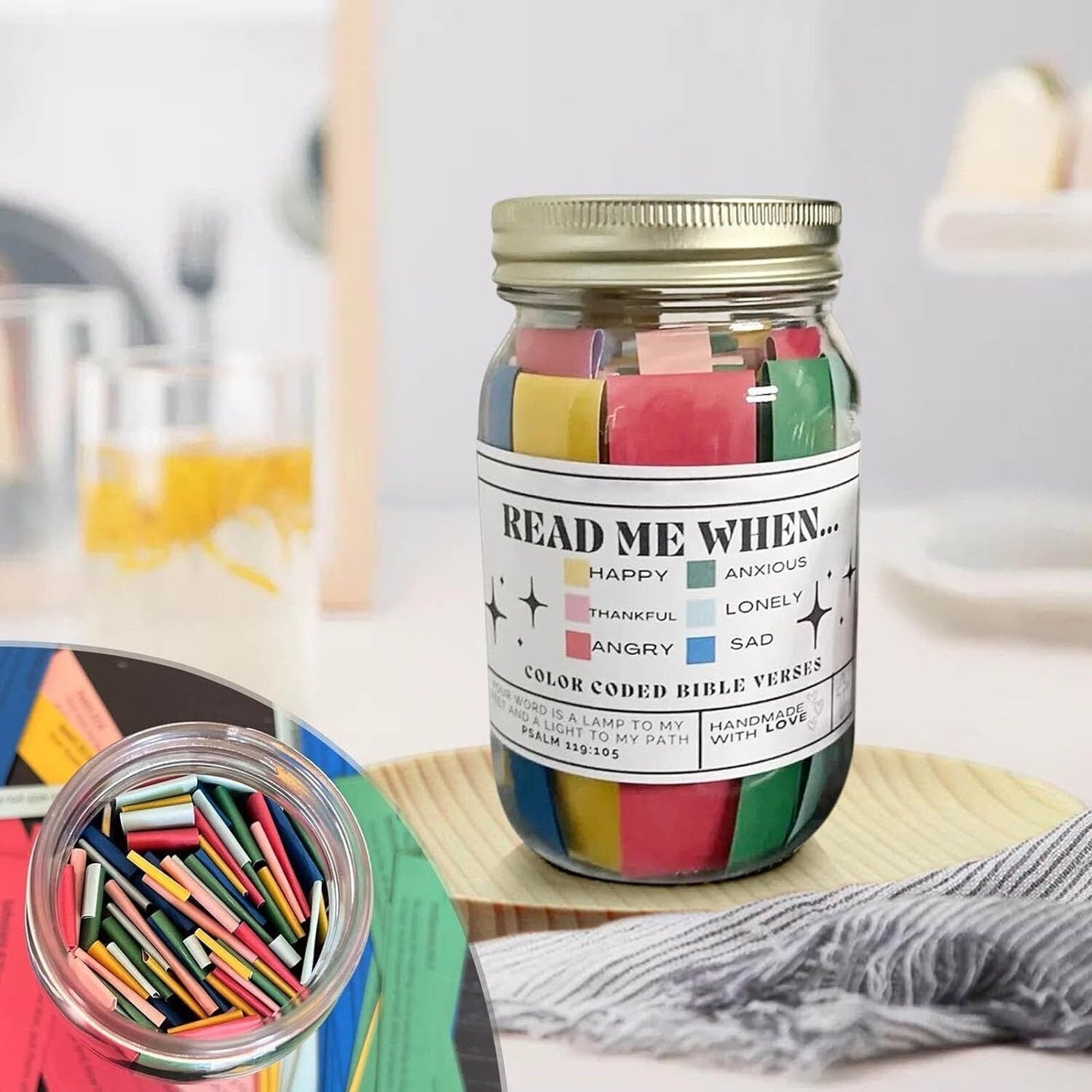 Hope Jar - Filled with Bible Verses for Emotional Strength and Spiritual Connection Bowlift