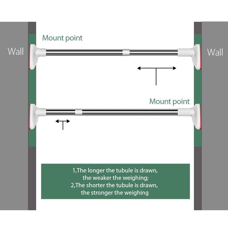 No Drill Clothing Hanger Telescopic Rod | Bowlift