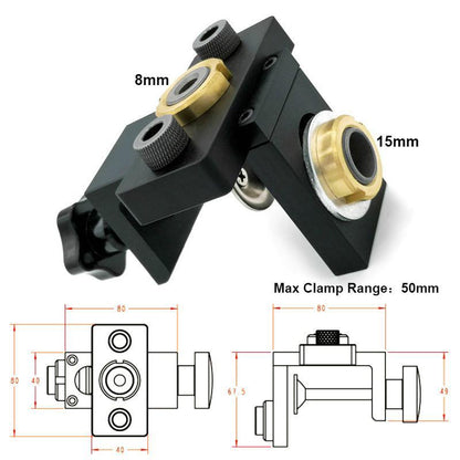Skanto | 3-in-1 Adjustable Woodworking Drill Locator Clamp Tool