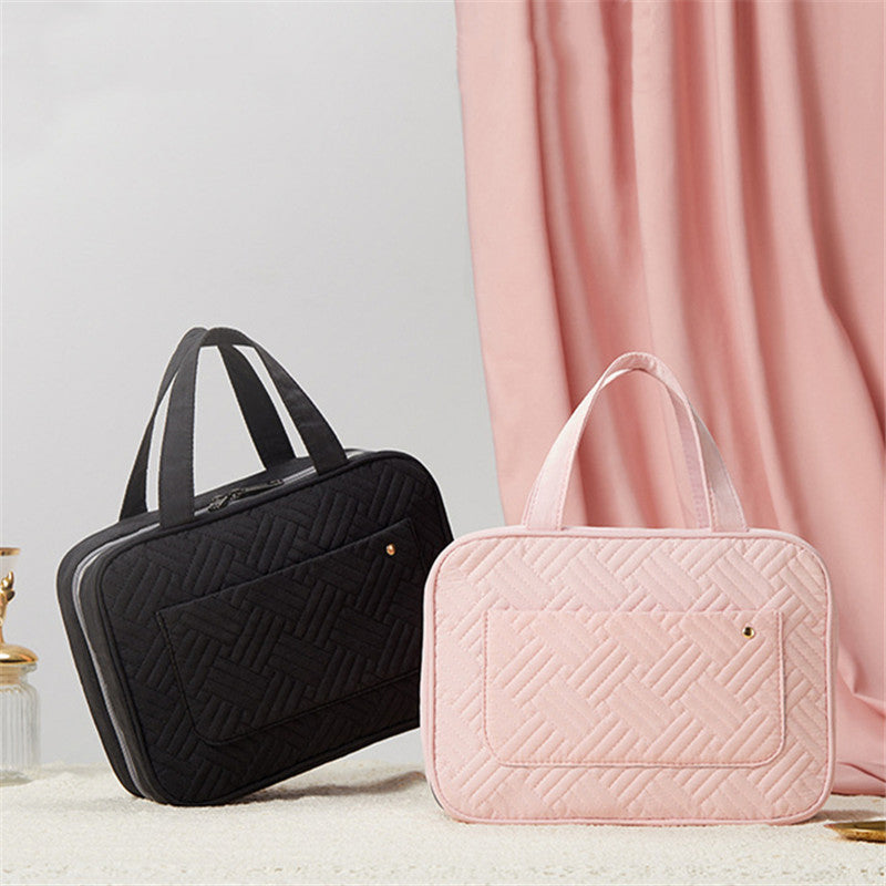 BowLift | Travelique Travel Cosmetic Organizer | Compact & Water-Repellent | With 4 Compartments & 360° Hook | For Women & Men