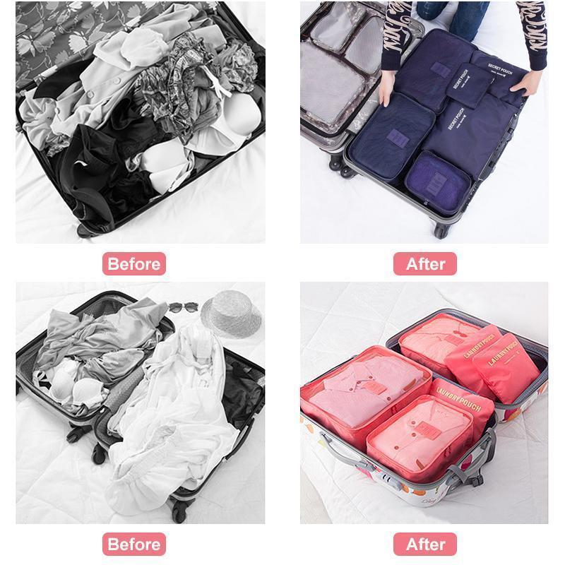Skanto | 6-Piece Portable Luggage Packing Cubes