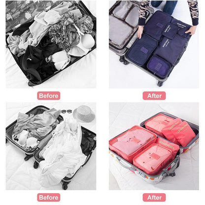 Skanto | 6-Piece Portable Luggage Packing Cubes